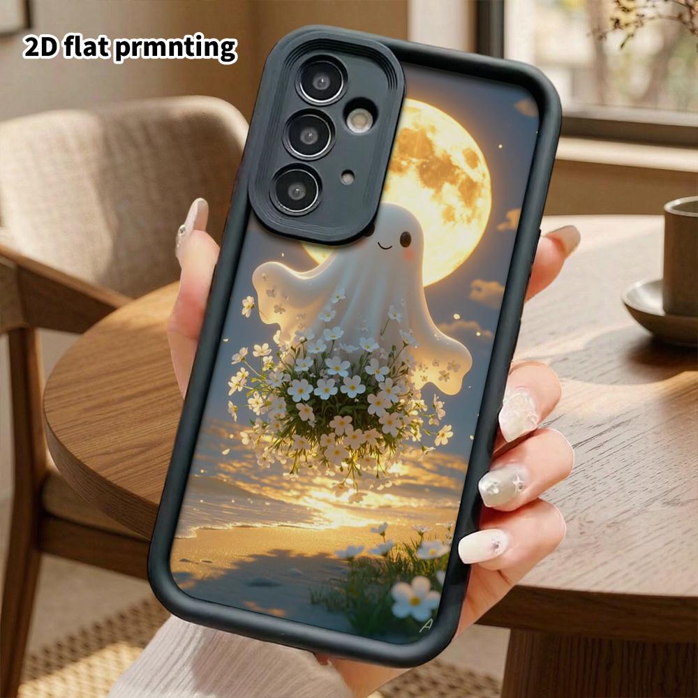 Phone Case: 2D Flat Samsung Galaxy A34 A35 M05 M06 S20 S22 S21 FE Plus 5G Layered Protective Case, Floating by the Seaside, Christmas and Halloween Gi