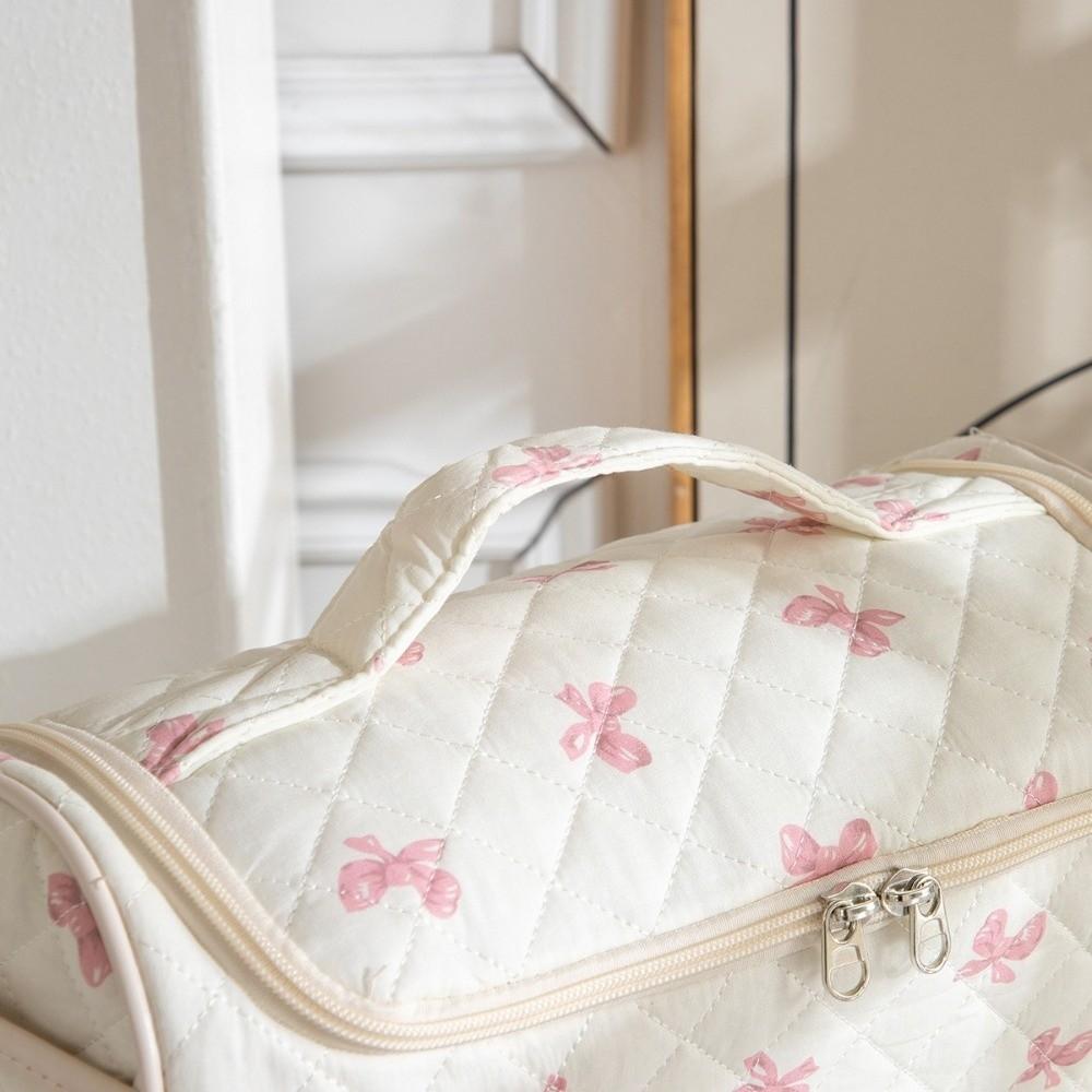 Portable Travel Cosmetic Bag Shockproof Large Capacity Hair Dryer Storage Bag Dustproof Anti-Scratch Women Toilet Wash Bag