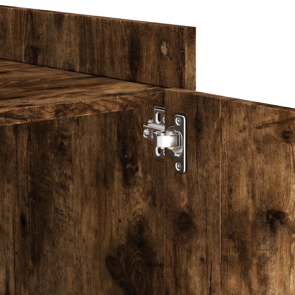 Nightstand Smoked Oak 45 x 50 x 50 cm Particleboard