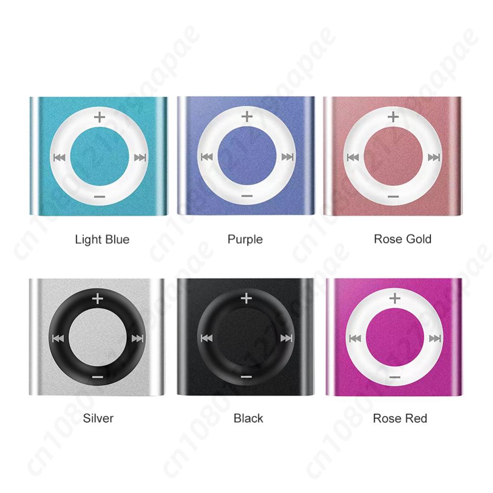 Mini MP3 Music Players Build in Speaker Clip-on Portable Walkman Touch Tone 180mAh with Headphone Support TF Card for Boys Girls 4
