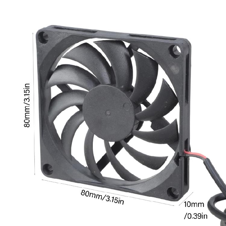 Powerful 13CFM 80mm 80x80x10mm Brushless USB Cooling Fan For PC CPU Cabinet Temperature Control Electronic