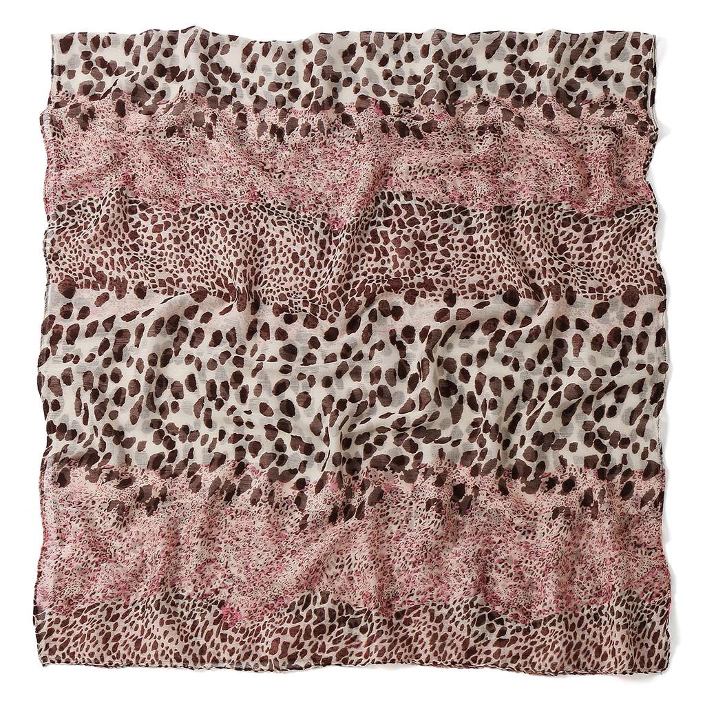 Leopard Print Viscose Muslim Hijab Scarf Woman Soft Shawls Headband Spring Summer Lightweight Headwraps Islamic Turban Bandana