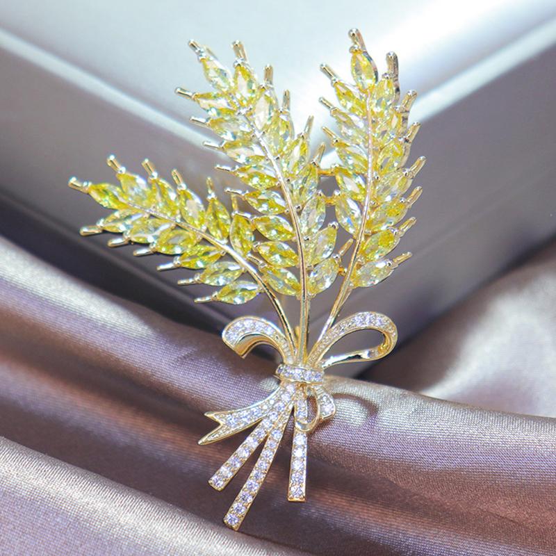 Goldene Ähre Brosche High-End Nische Corsage Temperament Vielseitig Bouquet Anzug Mantel Anstecknadel
