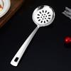 Silver Stainless Steel Soup Spoon Flat Colander Serving Spoon Cake Spatula Leaking Shovel Public Cutlery Set Cooking Utensil