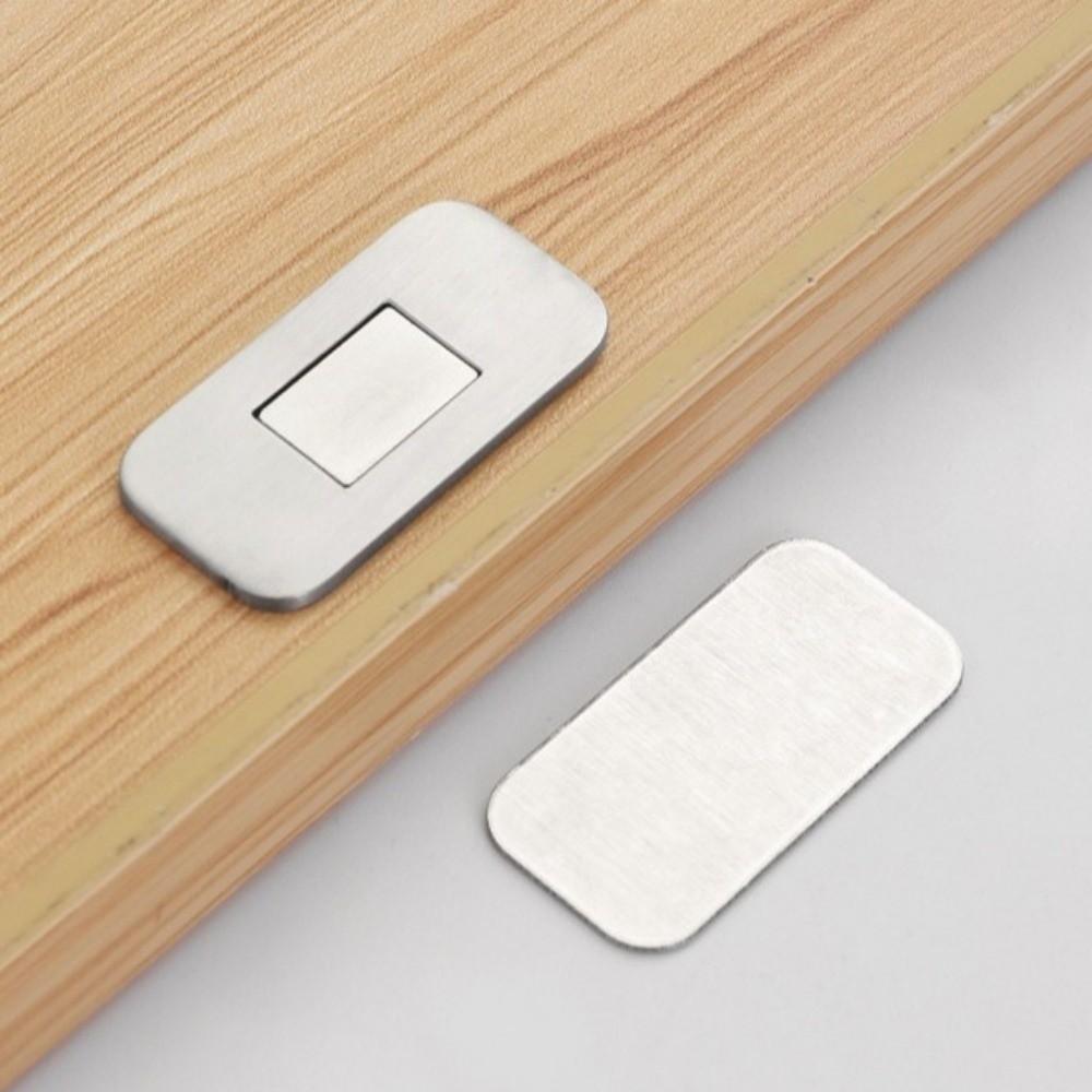 6Pcs/set Strong Magnetic Door Closer Self-adhesive Punch-free Door Attraction Patch Ultra-thin Invisible Design Cabinet Catch