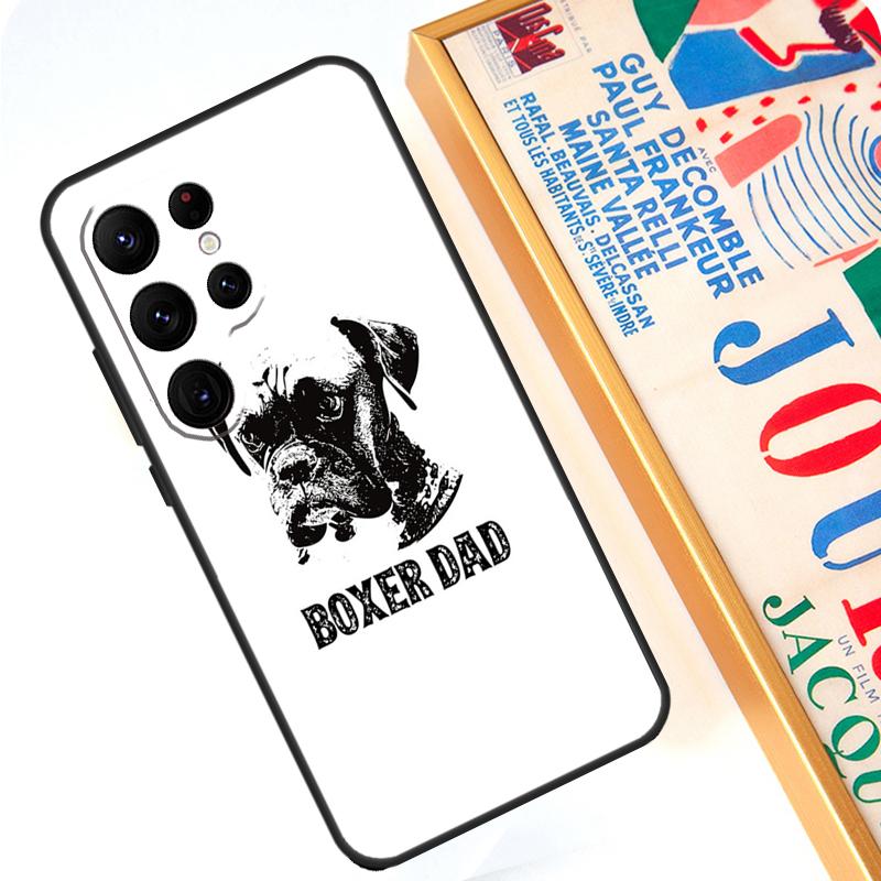 Boxer Dog Case For Samsung Galaxy S24 S23 S22 Ultra Note 20 10 Plus S8 S9 S10 S20 FE S21 FE Cover