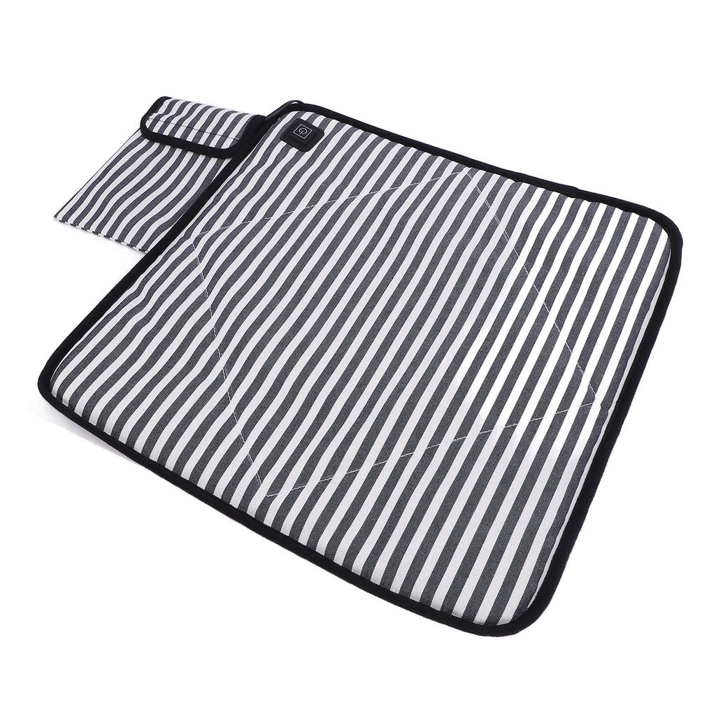 Portable Heated Seat Cushion Canvas USB Adjustable Heating Stadium Seat Pad for Outdoor Camping
