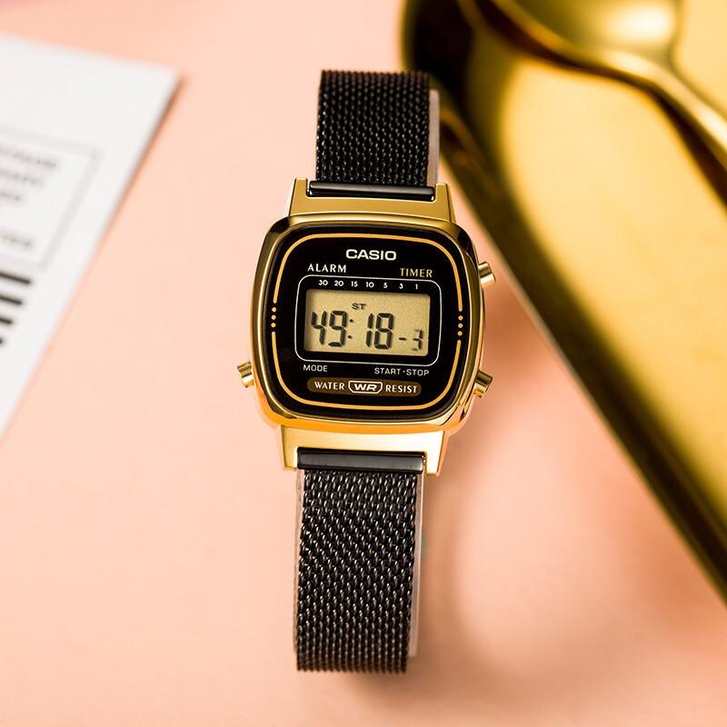 Casio Ανδρικό Νεανικό Μαύρο Ρολόι LA670WEMB-1 LA670WEMB-1