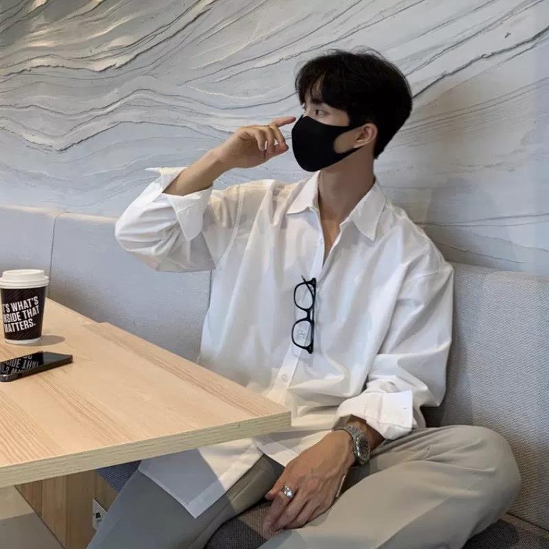 

Британская рубашка для яппи, мужская рубашка с длинным рукавом, высококачественный серый костюм в стиле легкой зрелости, внутренняя рубашка XS белый