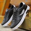 Fashion Designer Autumn Shoes Men's Sneakers Feather Print Faux Leather Trainers Black White-Sneakers Teen Boys College Student Shoes