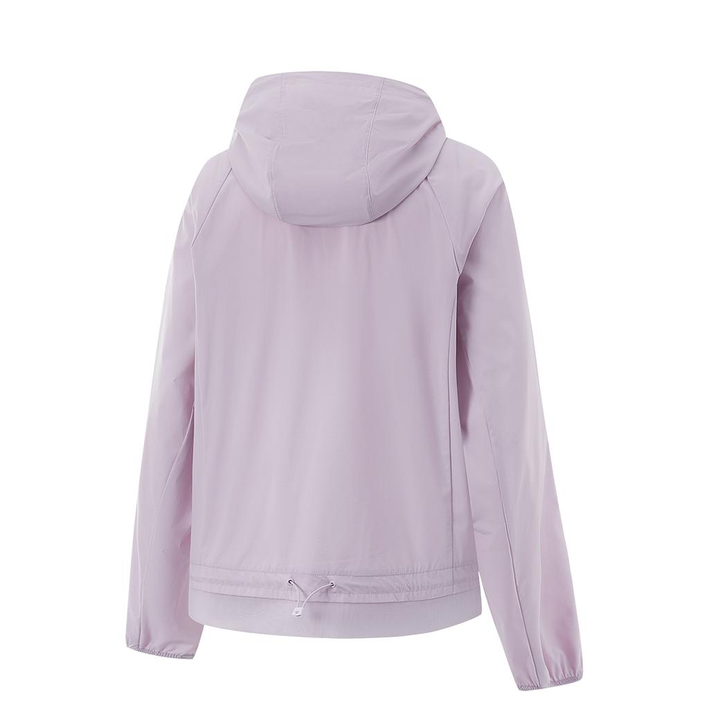 Li Ning Fitness Series Long Sleeve Ice Feel Comfortable UV Resistant Sports Jacket Women Jacket Twilight-Purple AFDV156-2