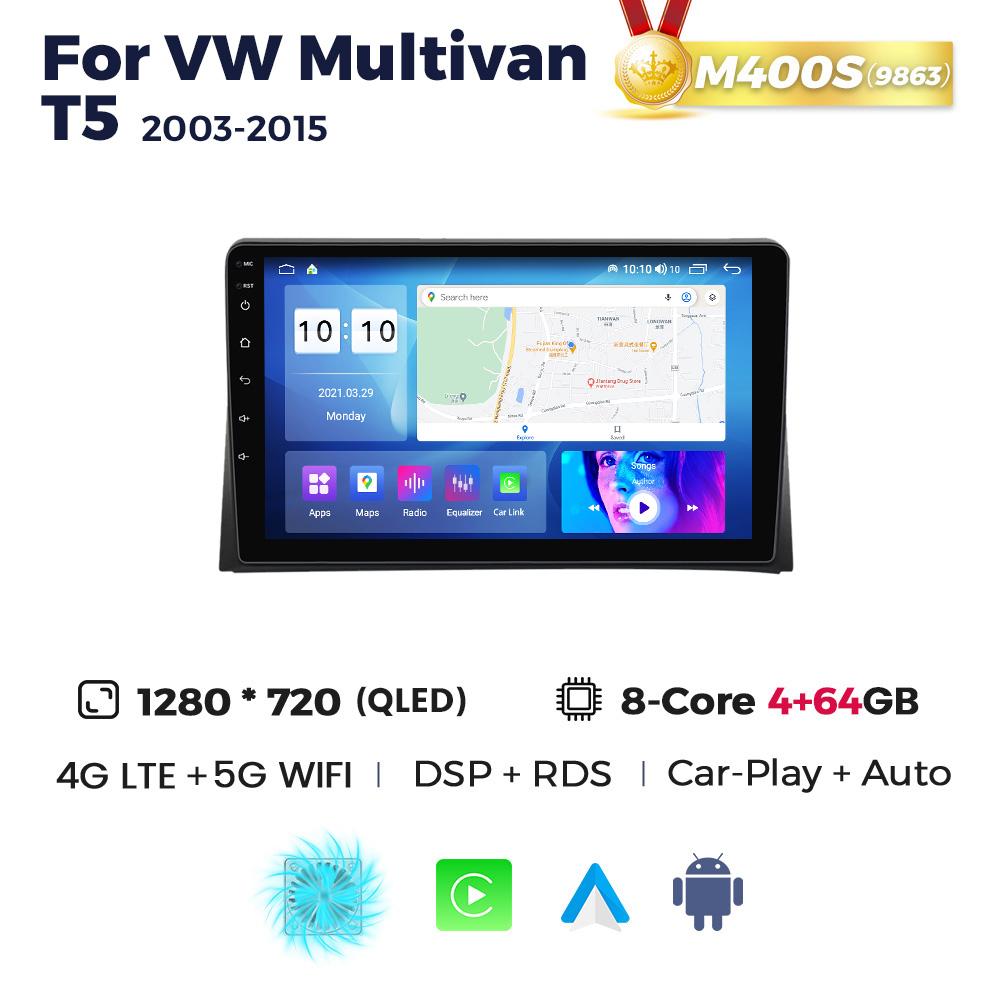 Navifly Android Auto Carplay Radio Auto Multimedia Video Player pentru VW Volkswagen Multivan T5 2003-2015 Navigație GPS 2din Audio