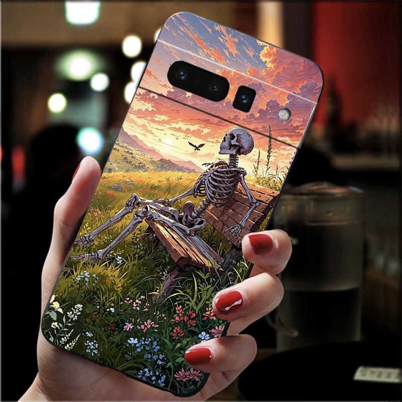 Handyhülle Für Google Pixel 10 9 Pro XL 9A 8 7 6 Pro Pixel 8A 7A 6A Pixel 8 7 6 5 Skelett Kunst Hülle