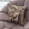 Luxury Gold Fox Print Pillow Covers Pattern Cushion Cover Suitable for Sofa Bedroom Car Pillow Cover