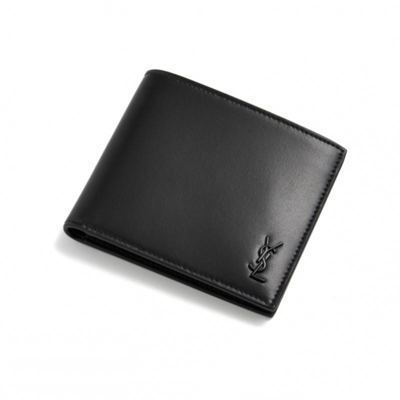 Saint Laurent Tiny Monogram Black Leather Wallet 607727 1jb0u
