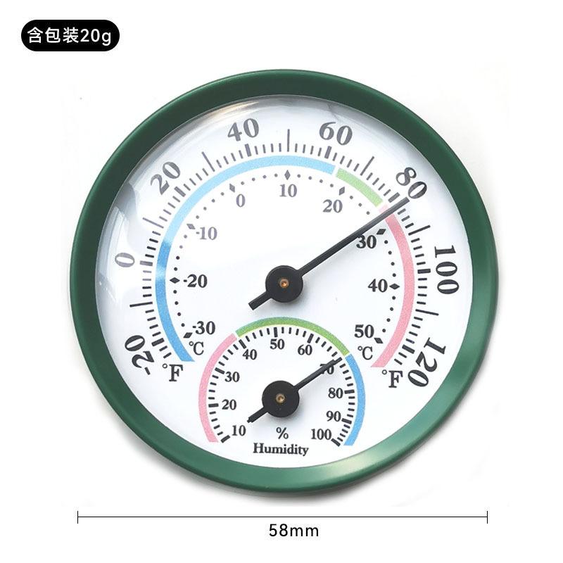 Mini Analog Hygrometer Thermometer Aluminum Alloy Case Plastic Base Lens