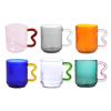Glass Mug Set with Comfortable Grip for Tea Or Coffee