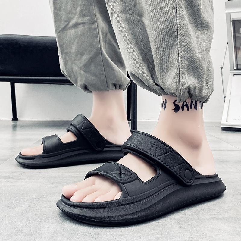 Fashion Slippers for Men, Summer Outer Wear, Non-Slip, Anti-Odor, Thick-Soled Sandals, Men's Summer Outdoor Dual-Use Beach Sandals