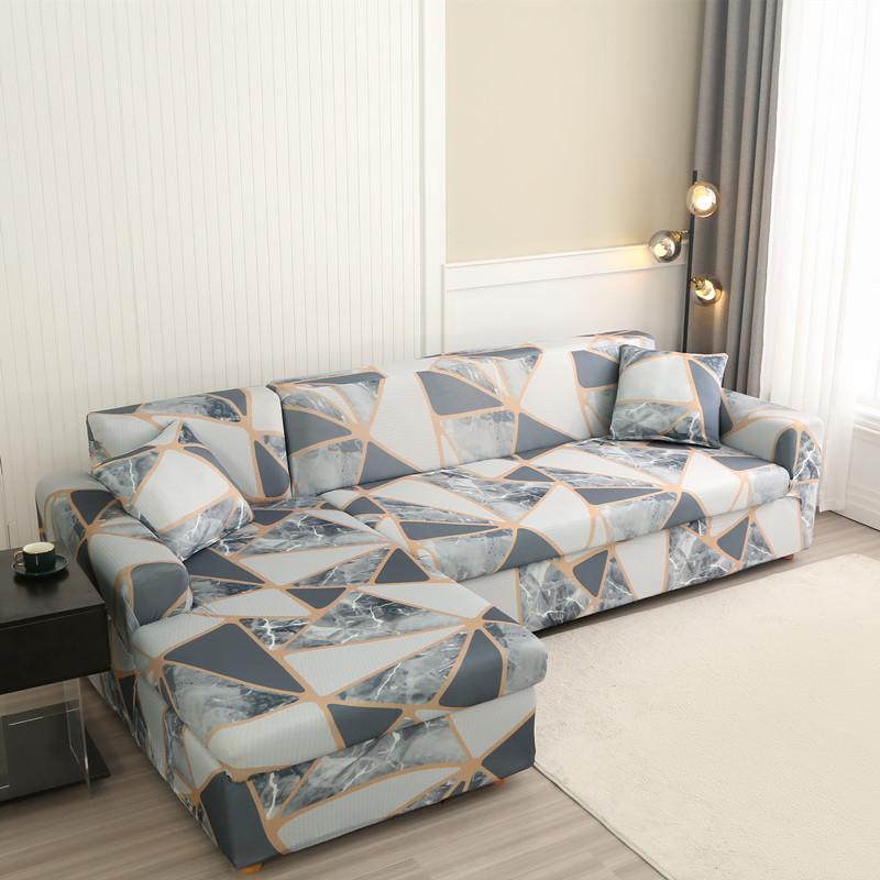Geometric Sofa Cover Elastic Couch Cover Sectional Chair Cover It Needs Order 2Pieces Sofa Cover If Your Sofa Is Corner L-shape