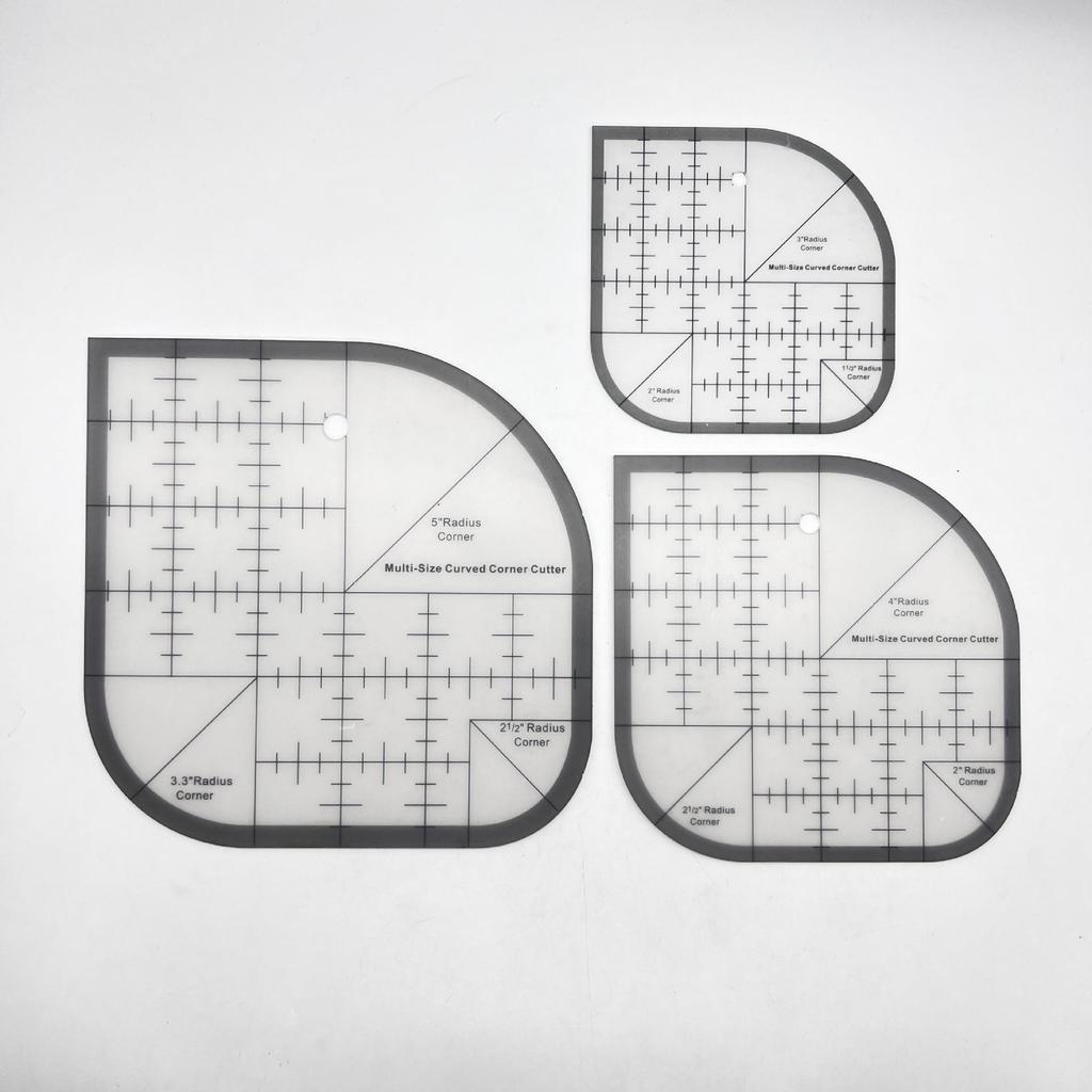 Acrylic Irregular 90° Sewing and Patchwork Ruler for Fabric Cutting
