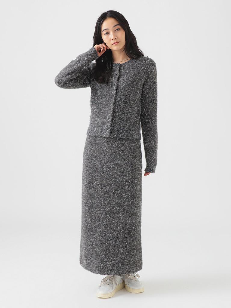 LIFE STORE by BEAMS Knit Gray Free BMING Women's Lamé Skirt,
