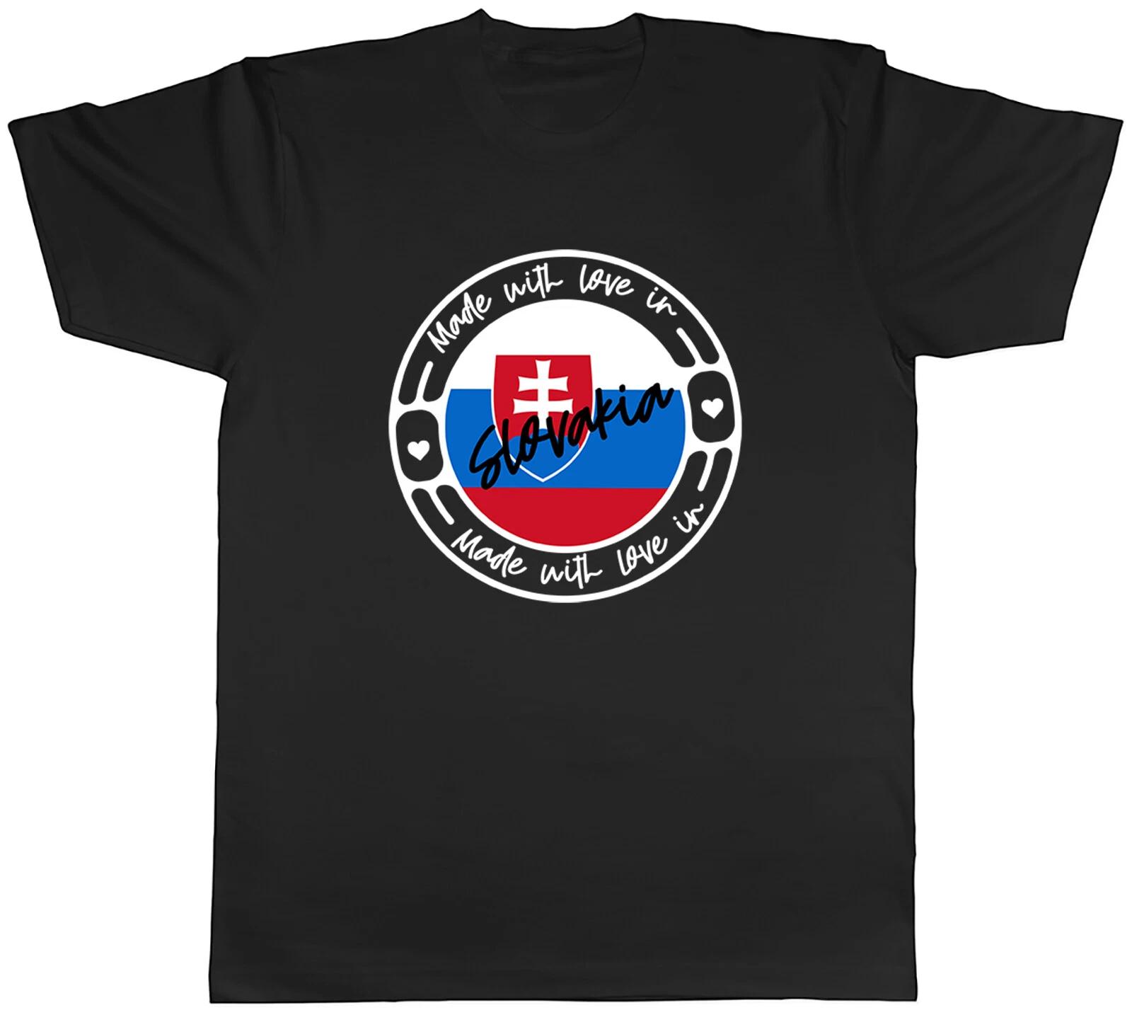 Made With Love In Slovakia Mens Unisex T-Shirt Tee XXXL