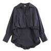 Long Sleeve Plus Size Vintage Asymmetric Shirts & Blouses for Blouse Casual Loose Spring Autumn Tops Women Shirt