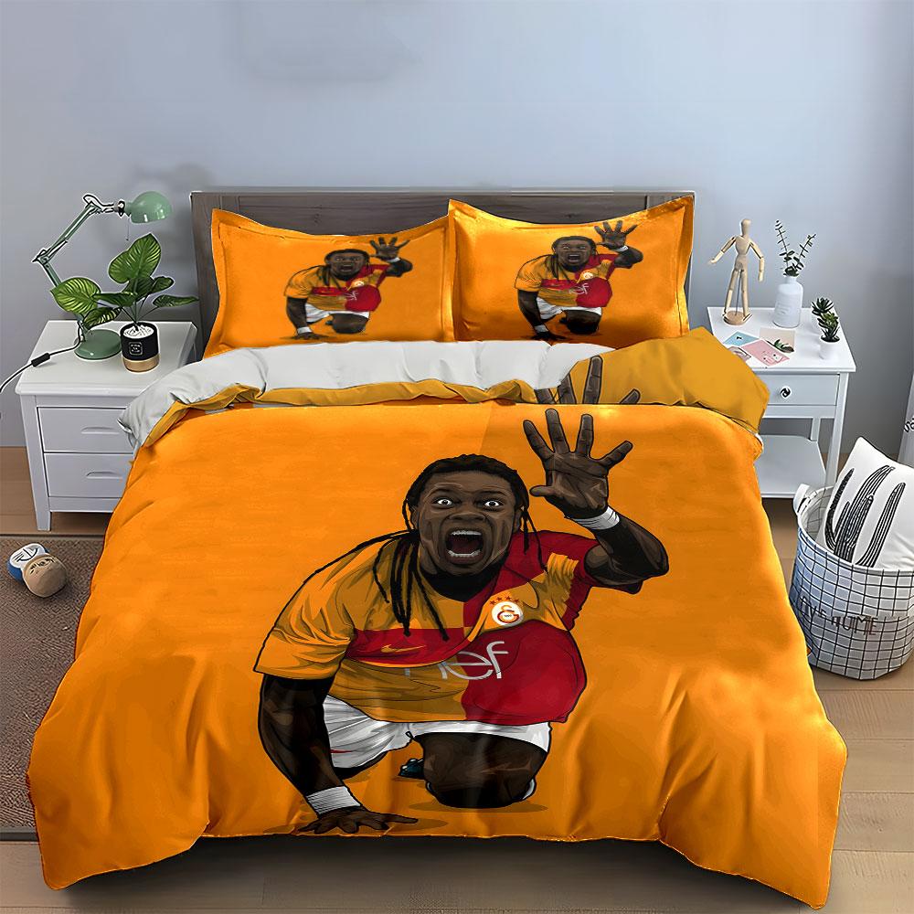 Soccer player celebratory pose. Bedding sets Duvet cover sets Duvet covers Pillowcases(1 * Duvet Cover 2 * Pillowcases without duvet insert)