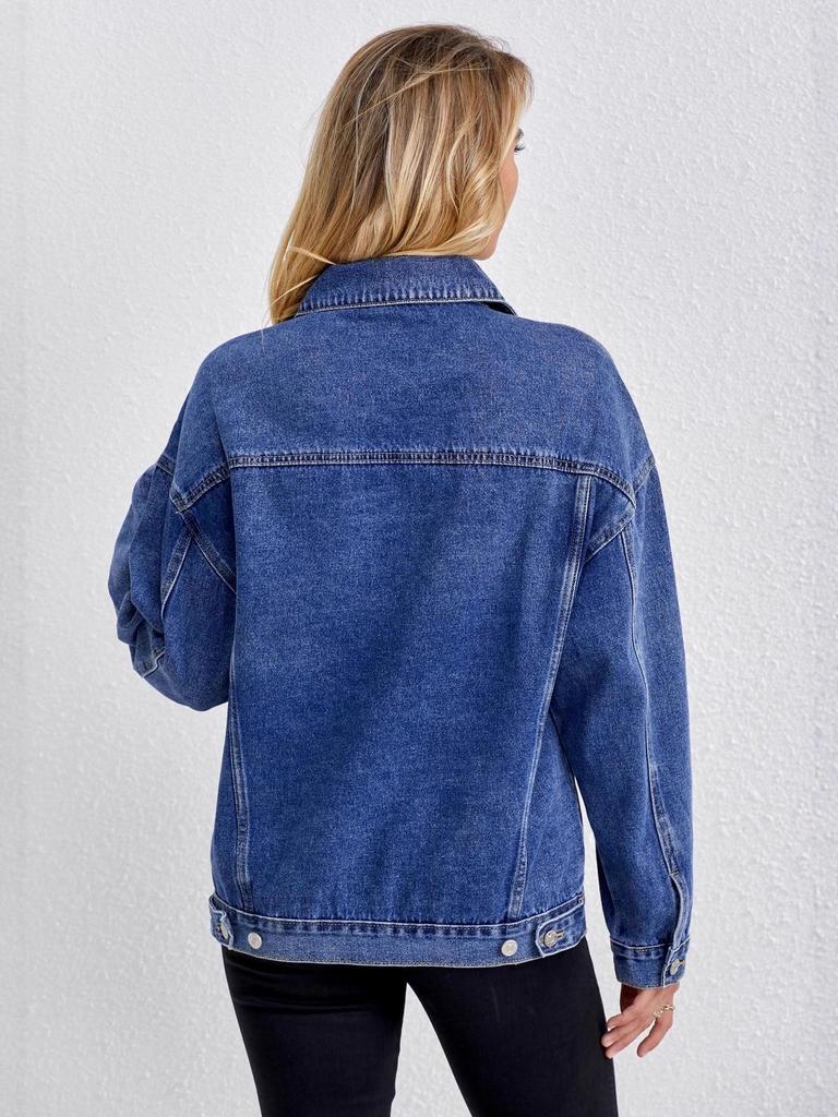 New European and American Style Women's Versatile Denim Jacket - Spring/Autumn Loose Fit