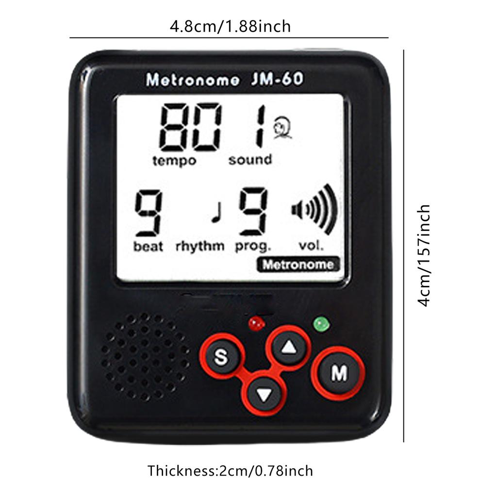 Professional Clip on LCD Digital Metronome Small Sports Running Metronome for Guitar Violin Musical Instrument Accessory