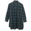 Check Pattern Long Sleeve Long Button Down Shirt XL Women Used