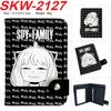 SPY x FAMILY Anime Geldbörse Druckknopf Vertikaler Druck PU-Leder Wasserdicht Langlebig Kartenhalter Anya Loid Yor Münzbörse