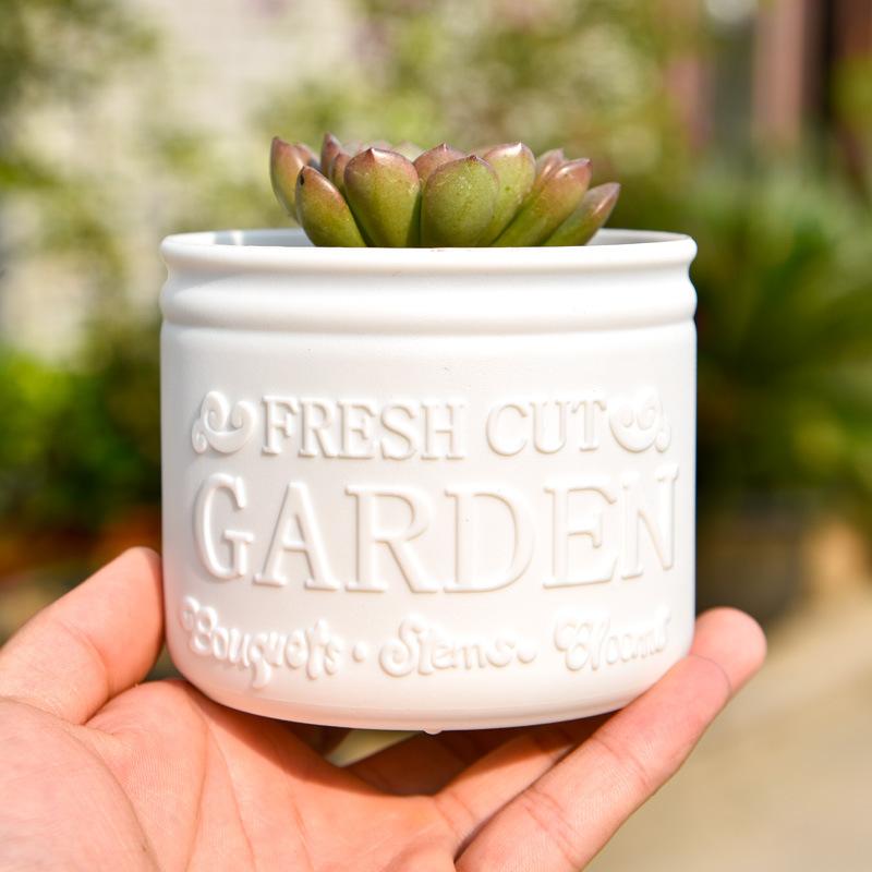 Flower Pot Round Planters Succulents Plant Pot Office Desktop Balcony Home Garden Decoration Outdoor Potted