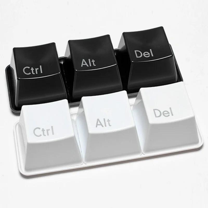 Creative Cup Black and White Color Ctrl ALT DEL Keyboard Key Coffee Tea Cup Container