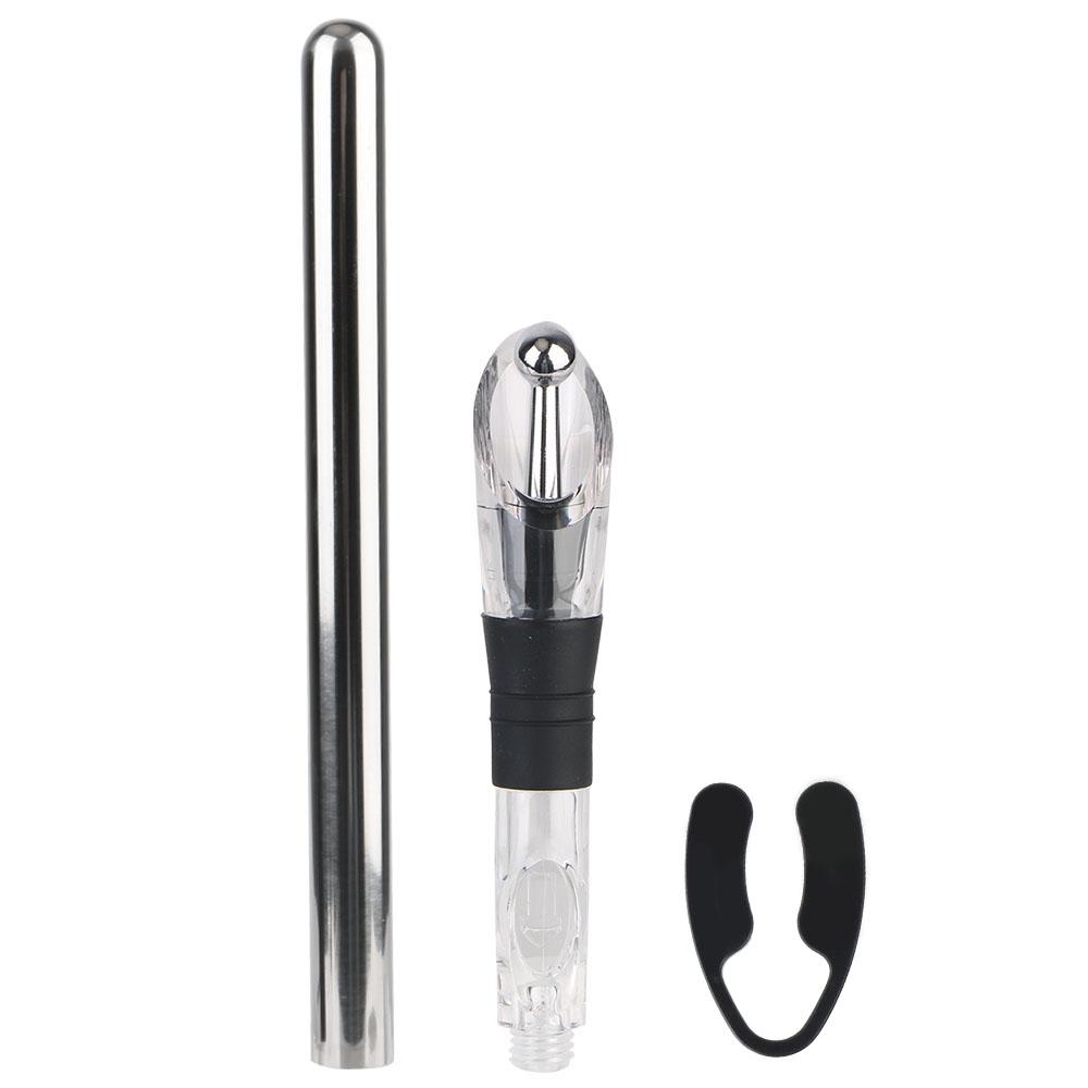 Ice Wine Cooler Wine Cooling With Wine Pourer+Stopper+Cutter Beer Chiller Stick 4 In 1 Stainless Steel Frozen Stick