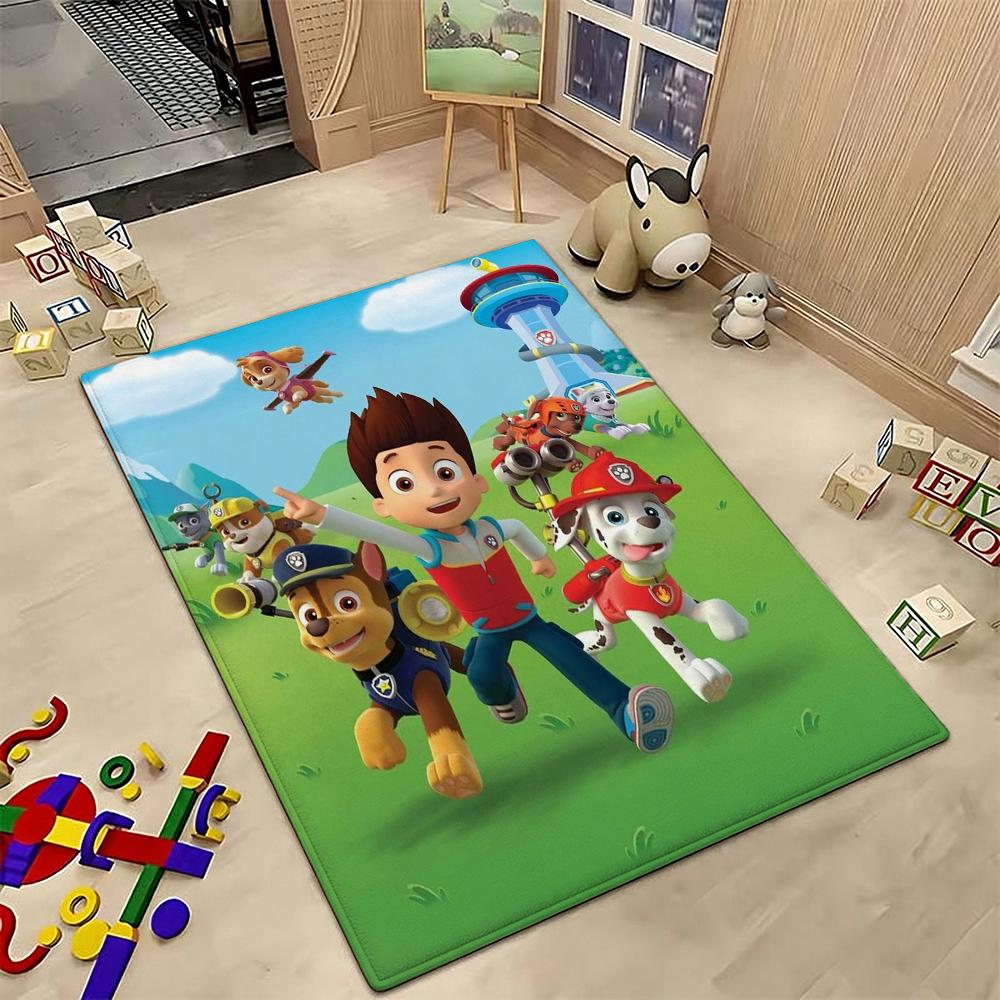 Paw Patrol Police Pup Rectangular Rug Soft Texture Nonslip Carpet For Bedroom Door Living Room Area Home Decor New Year Gift