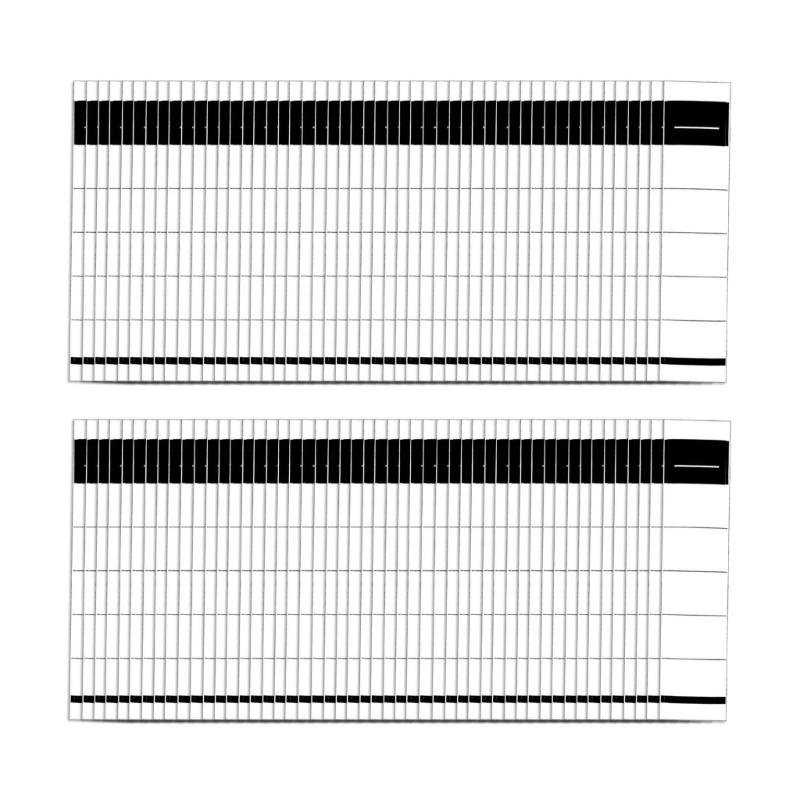 

100Pcs Self-Adhesive Slim Folder Spine Sticker Folder Spine Labels Self-Adhesive Folder Labels 5.4x19cm 3.6x19cm