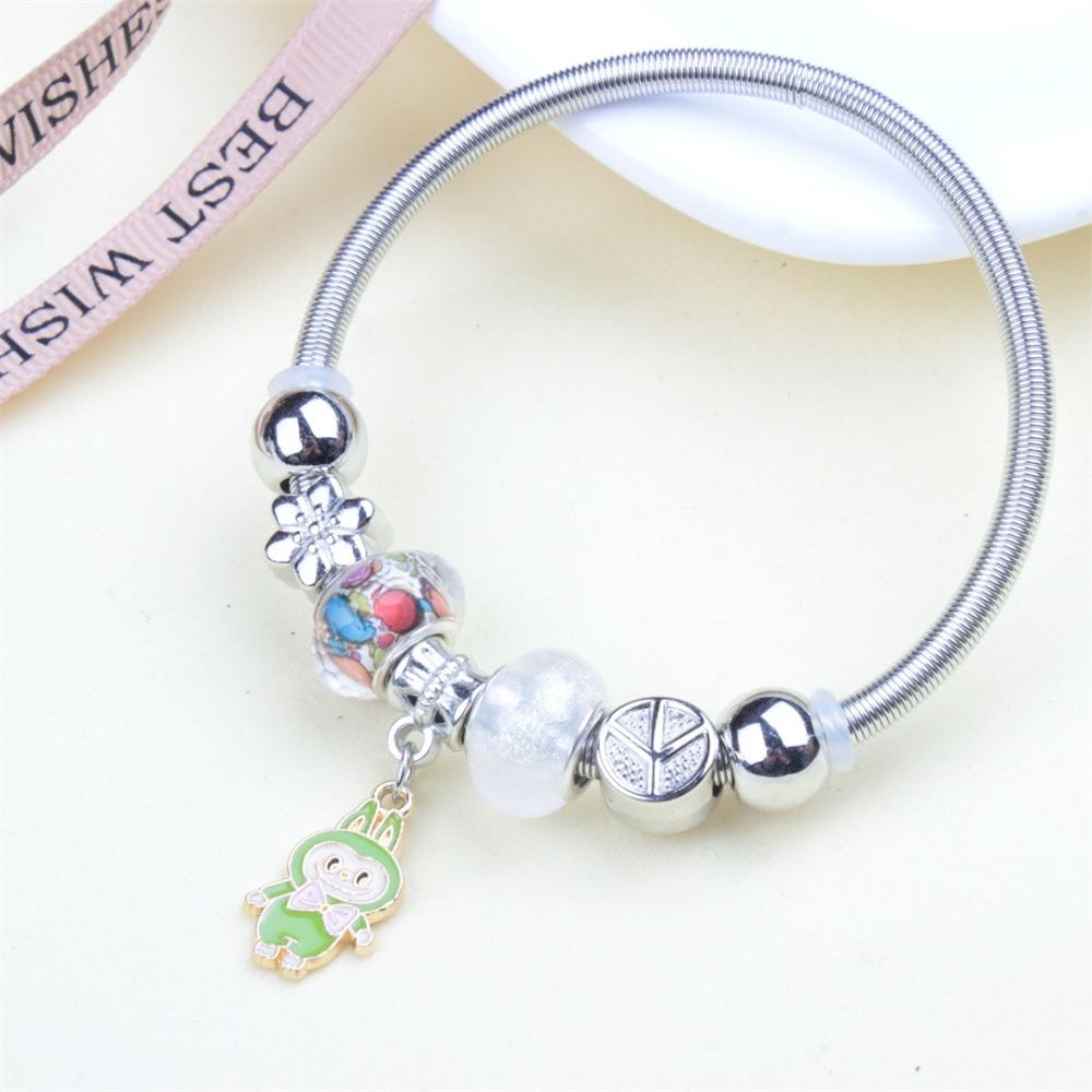 Beaded Bracelet Bangle Multi Element Stainless Steel Copper Alloy Open Spring Snake Bone Chain