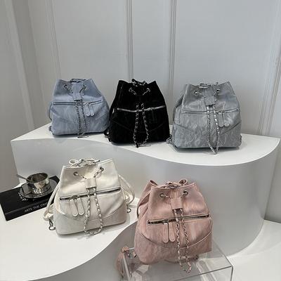 Backpack for Women New Design Summer Simple and Fashionable One-shoulder Crossbody Bag Niche Hand Bucket Bag