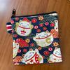 Cartoon Canvas Coin Purse Mini Zipper Wallet Cat Prints Money Pocket Women Girls