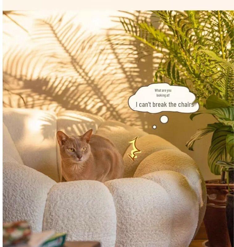 Pumpkin Style Cream Recliner: Comfy Single Sofa for Small Apartments