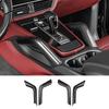 Pair ABS Carbon Fiber Central Door Handle Cover Trim For Porsche Cayenne 2018-24