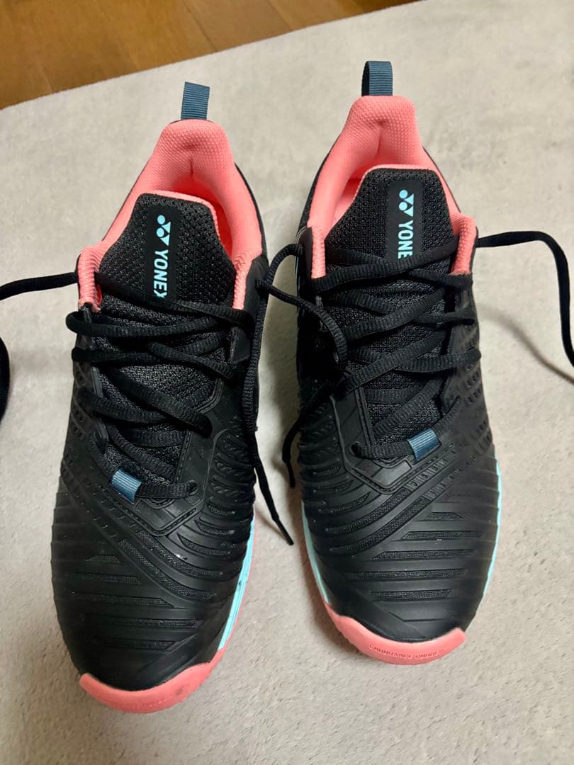 

[USED] YONEX Sonicage 3 Tennis Shoes Black/Pink