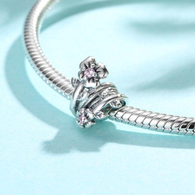 High Quality  Sterling Color Monkey Cabin Starfish Lucky Cat Duck Beads Pendant Fine Jewelry Fit Designer Wrist Bracelet BangleFashion