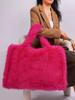 Winter Fashion Women's Furry Tote Handbags Large Capacity Commuter Ladies Faux Fur Shoulder Bag Soft Plush Female Crossbody Bags