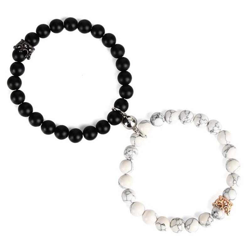 

JYL TS Bracelet Double Layer Volcano Adjustable Design Brings Grounding & Energy Style-3 темный сланец серый
