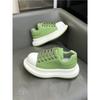 Autumn new color matching leather big head dad shoes lightweight platform sports casual shoes dl