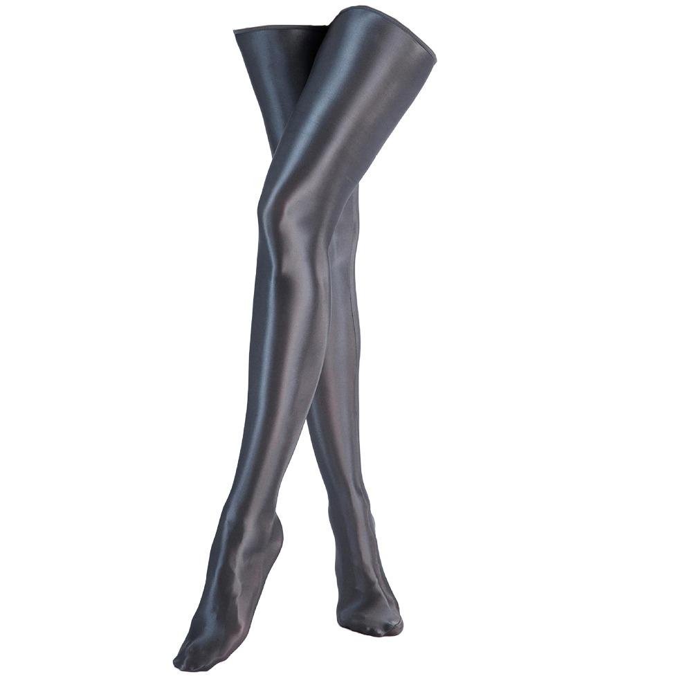 Long Overknee Women Smooth Oil Glossy Socks Elastic Sexy Stockings Oil Socks  Night Club Party