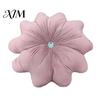 Decorative Pillows for Birthday Gifts Flower Throw Pillow, 18 Inch Floral Cushion, Velvet Round Cushion Chair Pillow with Rhinestone Accent Sofa Couch
