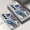 Laser Crystal Fluid Plated Glass Design Phone Case Phone Case Suitable for Samsung Galaxy S26 S25 S24 S22 S21 S20 FE/Ultra/Plus